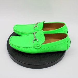 Amali Summer Driving Moccasin Loafer With Silver Ornament Lime Green 8.5M NWOB